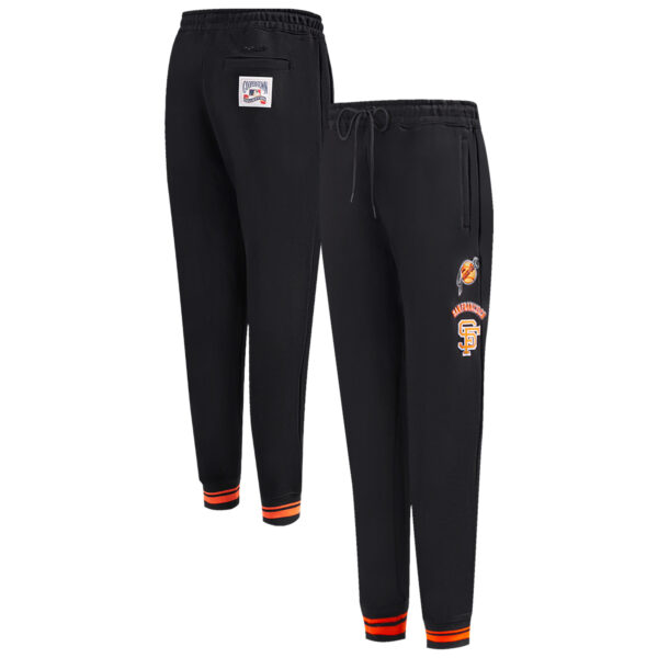 Women's Pro Standard Black San Francisco Giants Cooperstown Collection Retro Classic Fleece Sweatpants - Image 5