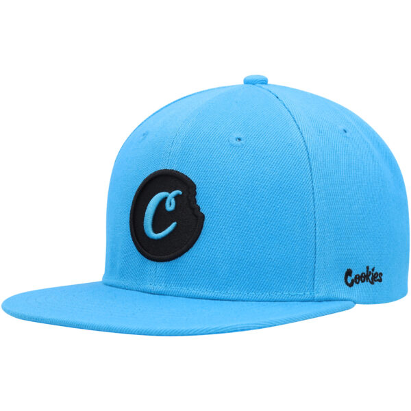 Men's Cookies Blue C-Bite Snapback Hat - Image 5