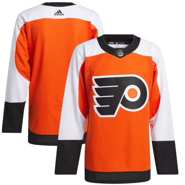 Men's adidas  Burnt Orange Philadelphia Flyers Home Primegreen Authentic Jersey - Image 5