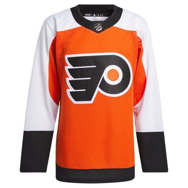 Men's adidas  Burnt Orange Philadelphia Flyers Home Primegreen Authentic Jersey - Image 6