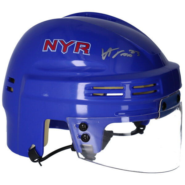 Adam Fox New York Rangers Autographed Blue Mini Helmet