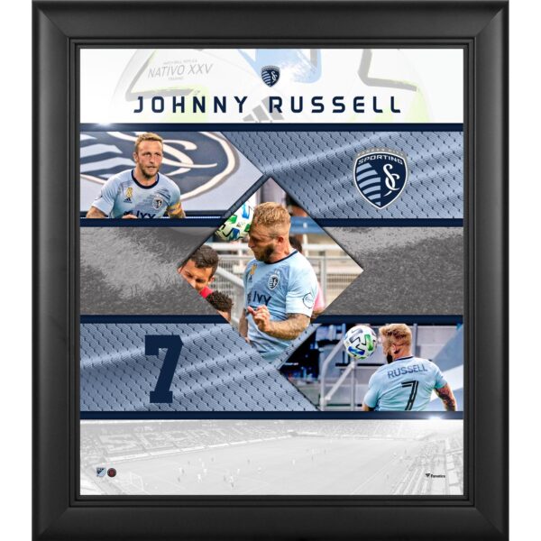 Johnny Russell Sporting Kansas City Framed 15" x 17" Stitched Stars Collage