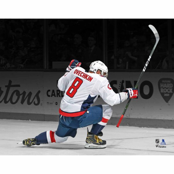 Alex Ovechkin Washington Capitals Unsigned Goal Celebration Spotlight Photograph