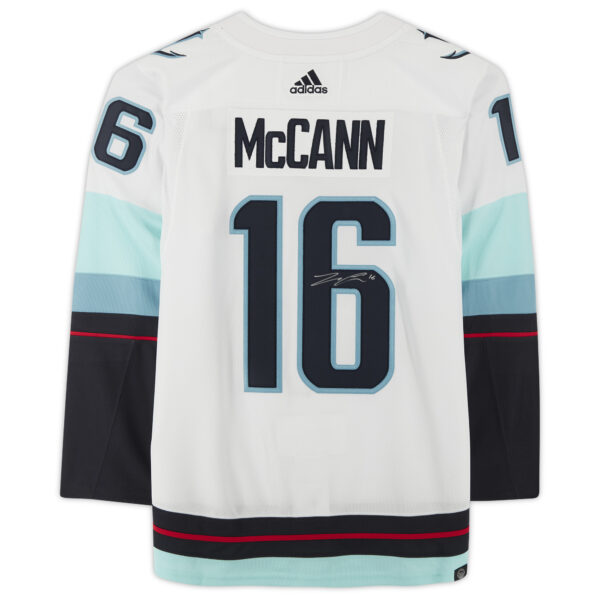 Jared McCann Seattle Kraken Autographed White adidas Authentic Jersey with Inaugural Season Jersey Patch - Image 7
