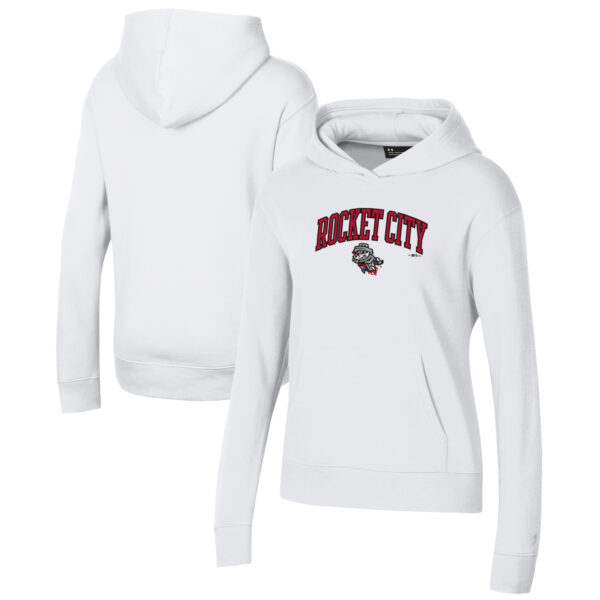 Women's Under Armour White Rocket City Trash Pandas All Day Pullover Hoodie