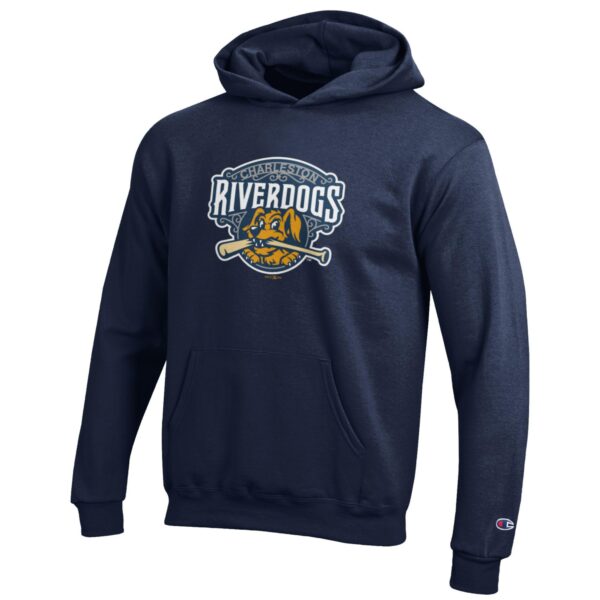 Youth Champion Navy Charleston RiverDogs Eco Powerblend Pullover Hoodie - Image 6