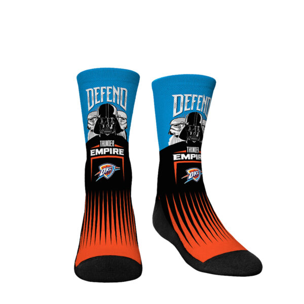 Youth Rock Em Socks Darth Vader & Stormtrooper Light Blue Oklahoma City Thunder Three-Pack Star Wars Crew Socks Set - Image 8