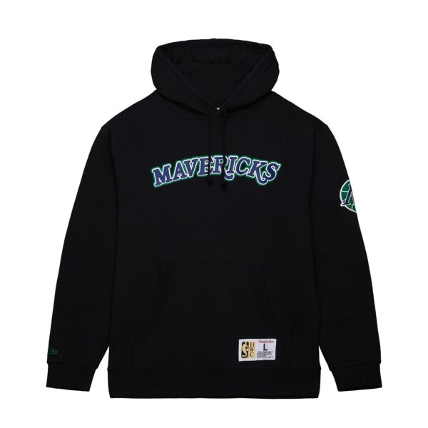 Men's Mitchell & Ness  Black Dallas Mavericks Hardwood Classics Game Time Fleece Pullover Hoodie - Image 9