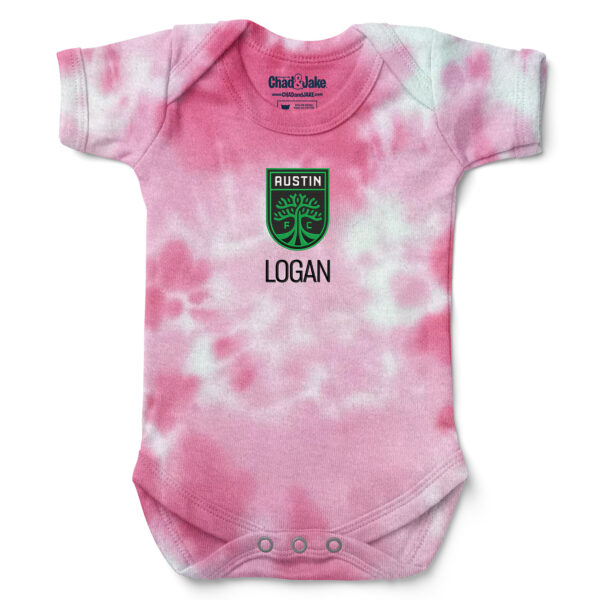 Infant Chad & Jake Pink Austin FC Logo Personalized Bodysuit