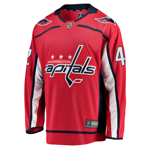 Men's Fanatics Martin Fehervary Red Washington Capitals Home Breakaway Player Jersey - Image 6