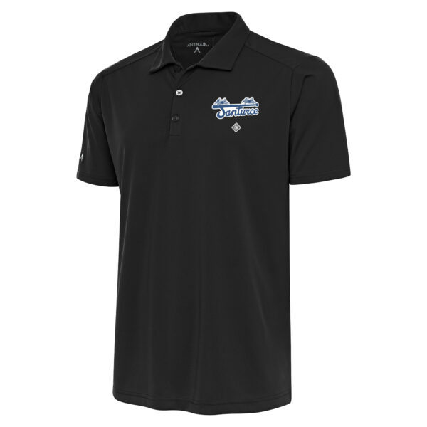 Men's Antigua Charcoal Santurce Cangrejeros Tribute Polo