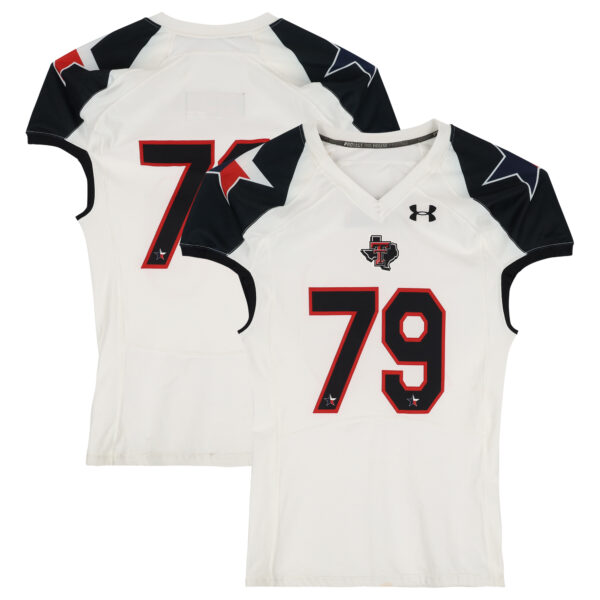Texas Tech Red Raiders Team-Issued #79 White and Black Jersey from the 2013 NCAA Football Season - Image 2