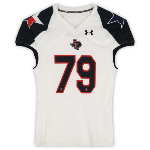 Texas Tech Red Raiders Team-Issued #79 White and Black Jersey from the 2013 NCAA Football Season - Image 6