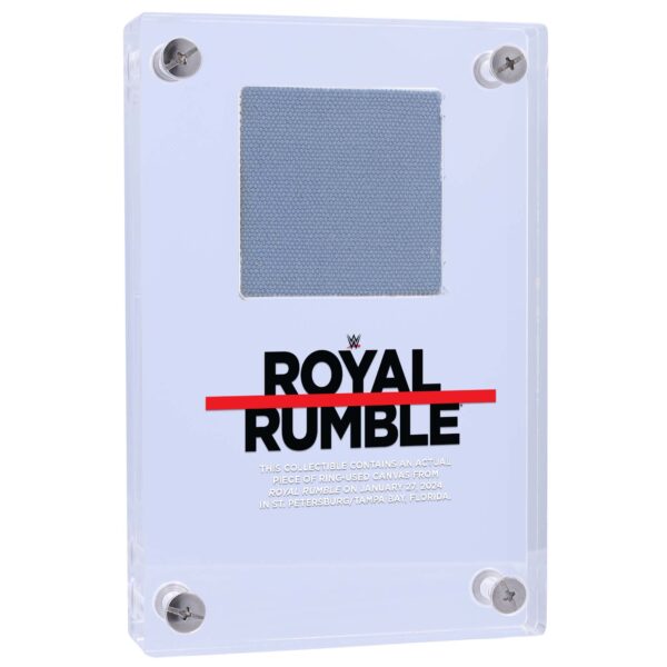 2024 WWE Royal Rumble Acrylic Display Case with a Piece of Ring-Used Canvas - Image 6