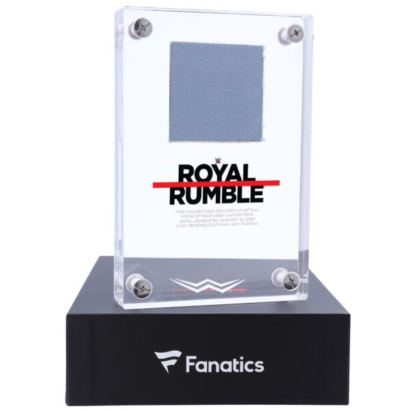 2024 WWE Royal Rumble Acrylic Display Case with a Piece of Ring-Used Canvas - Image 7