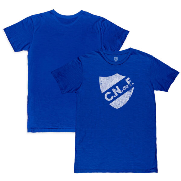 Men's 1863FC  Royal Club Nacional de Football Mono Crest Slub T-Shirt - Image 5