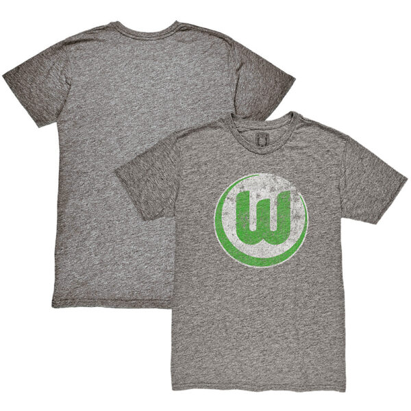 Men's 1863FC  Heather Gray VfL Wolfsburg Color Crest Twisted Tri-Blend Slub T-Shirt