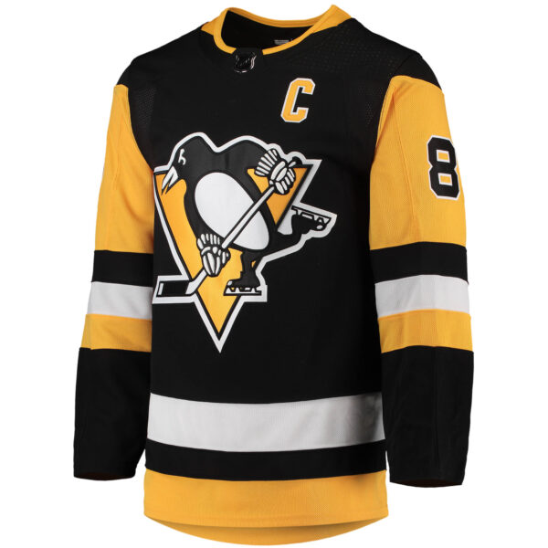 Men's adidas Sidney Crosby Black Pittsburgh Penguins Home Primegreen Authentic Player Jersey - Image 6
