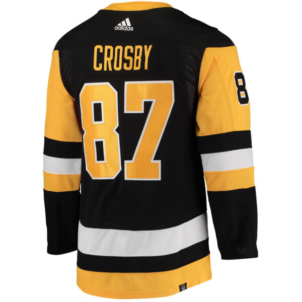 Men's adidas Sidney Crosby Black Pittsburgh Penguins Home Primegreen Authentic Player Jersey - Image 7