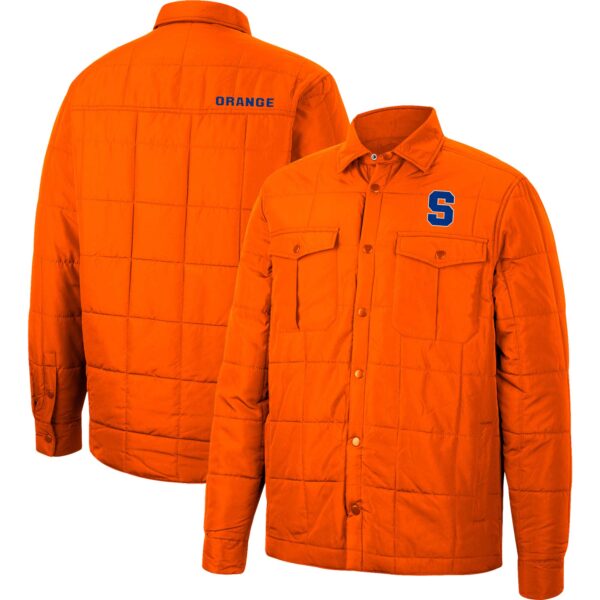 Men's Colosseum Orange Syracuse Orange Detonate Quilted Full-Snap Jacket - Image 5
