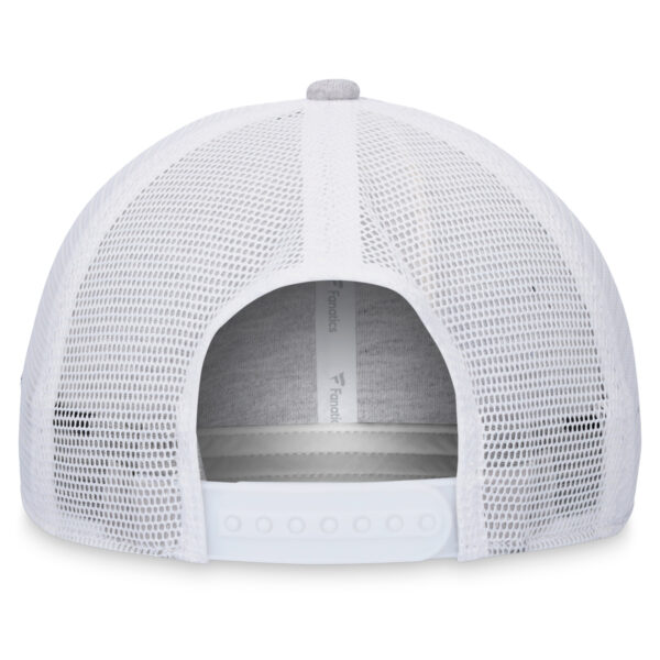 Men's Fanatics Heather Gray/White Oakland Athletics Logo Trucker Adjustable Hat - Image 9