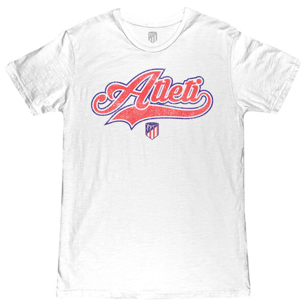 Men's 1863FC  White Atletico de Madrid Script Slub T-Shirt - Image 6