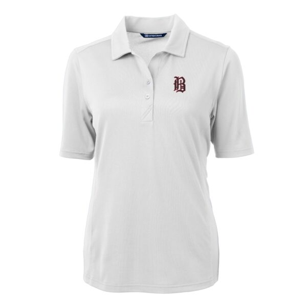 Women's Cutter & Buck White Birmingham Barons Virtue DryTec Eco Pique Recycled Polo - Image 6
