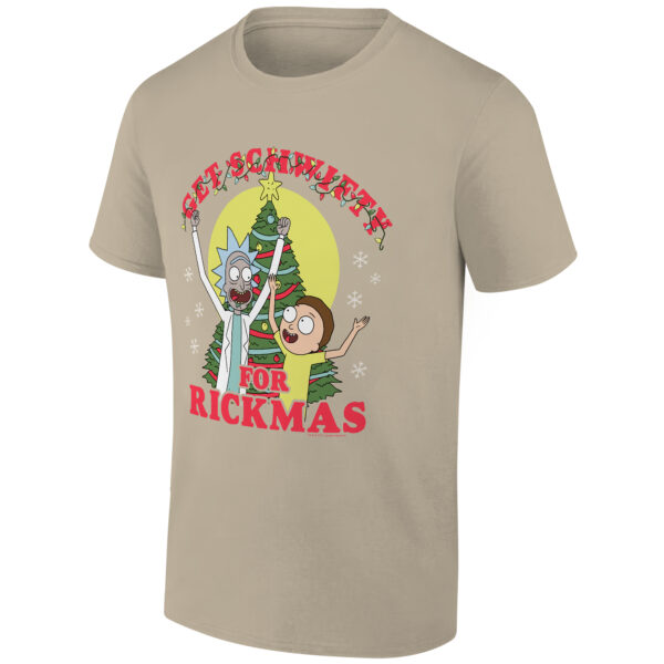 Men's Ripple Junction Tan Rick And Morty  Holiday Graphic T-Shirt - Image 6