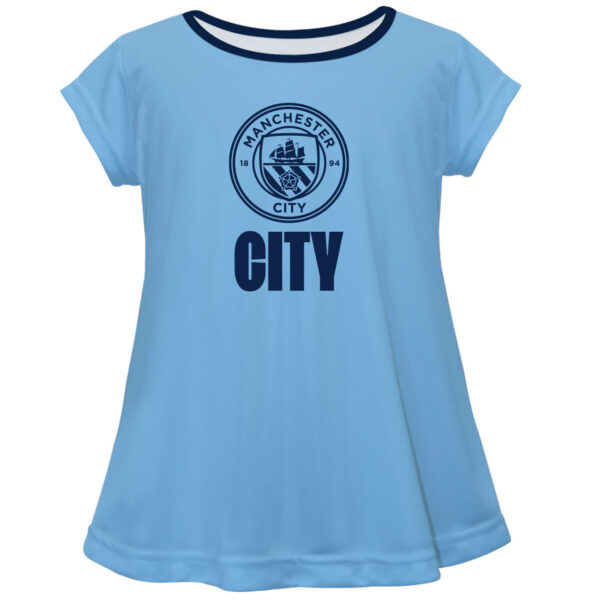 Girls Toddler Vive La Fete Sky Blue Manchester City A-Line Top