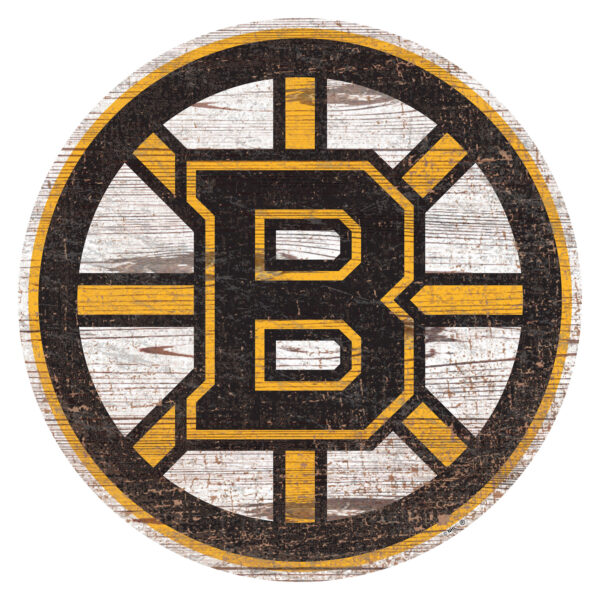 Boston Bruins 24'' x 24'' Distressed Logo Cutout Sign
