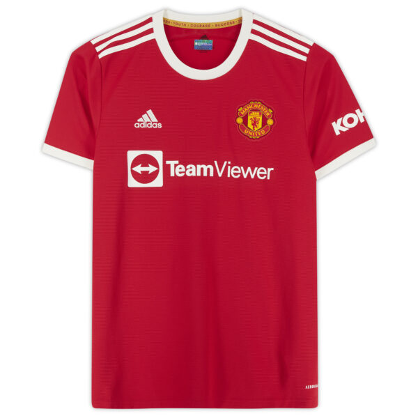 Bruno Fernandes Manchester United Autographed 2021-22 Home Jersey - Image 8