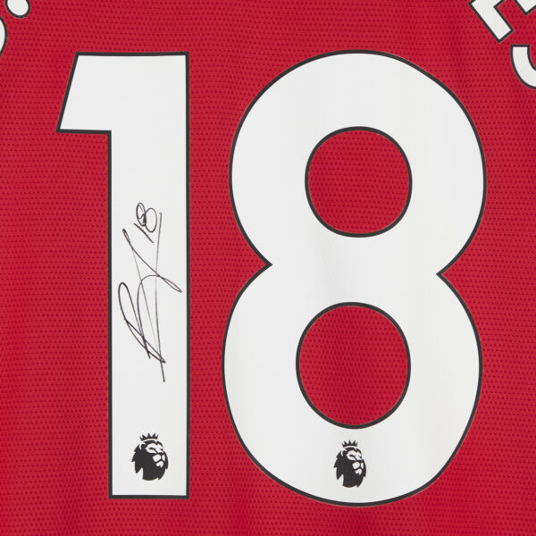 Bruno Fernandes Manchester United Autographed 2021-22 Home Jersey - Image 9
