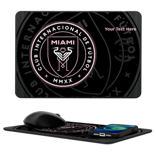 Inter Miami CF Personalized Tilt Design Wireless Charger & Mouse Pad