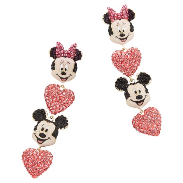 BaubleBar Mickey & Minnie Heart Drop Earrings