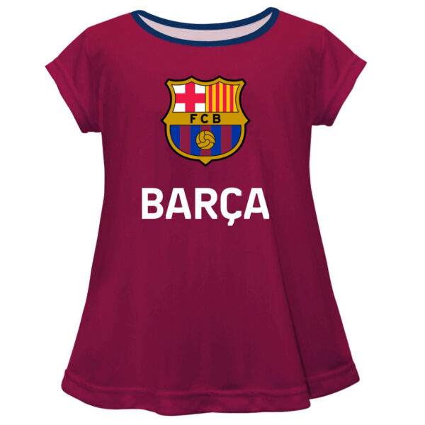 Girls Infant Vive La Fete Maroon Barcelona A-Line Top