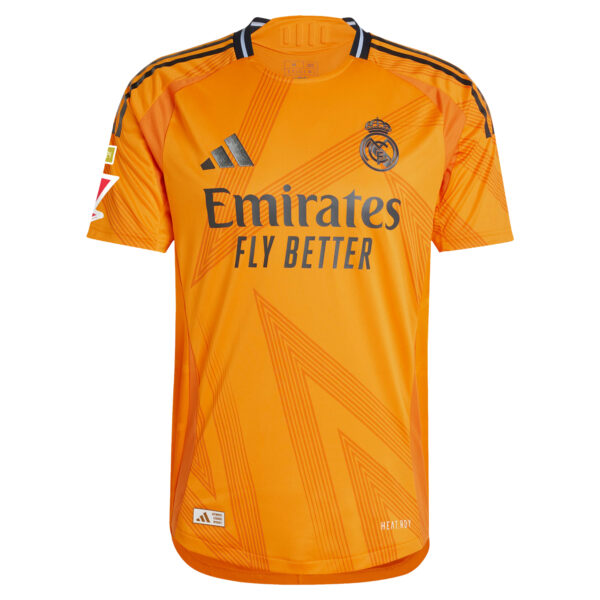 Men's adidas  Orange Real Madrid 2024/25 Away Authentic Custom Jersey - Image 6