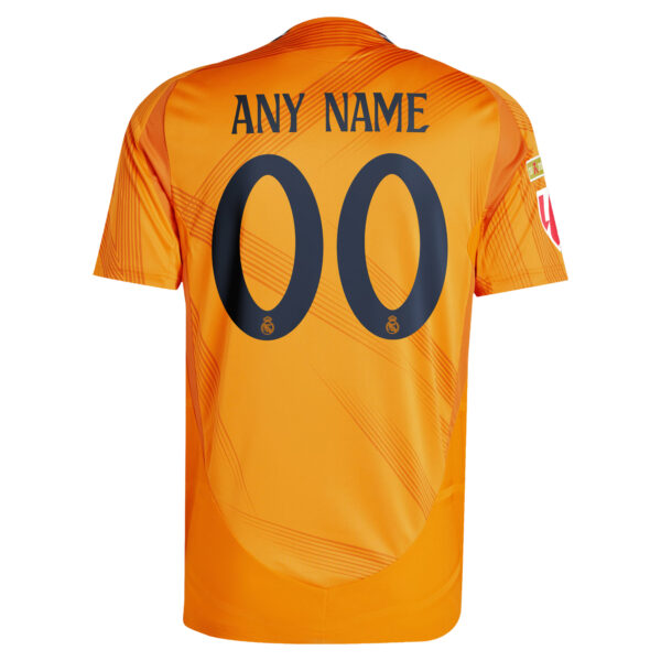 Men's adidas  Orange Real Madrid 2024/25 Away Authentic Custom Jersey - Image 7