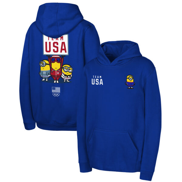 Youth  Royal Team USA Minions Pullover Hoodie - Image 5