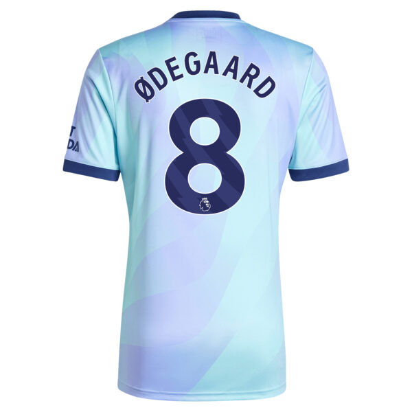 Men's adidas Originals Martin Odegaard Aqua Arsenal 2024/25 Third Replica Player Jersey - Image 4