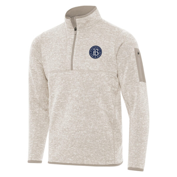 Men's Antigua  Cream Bay FC Fortune Quarter-Zip Jacket
