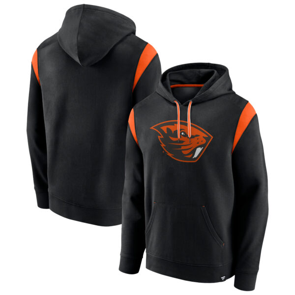 Men's Fanatics Black Oregon State Beavers Gym Rat Pullover Hoodie - Image 5