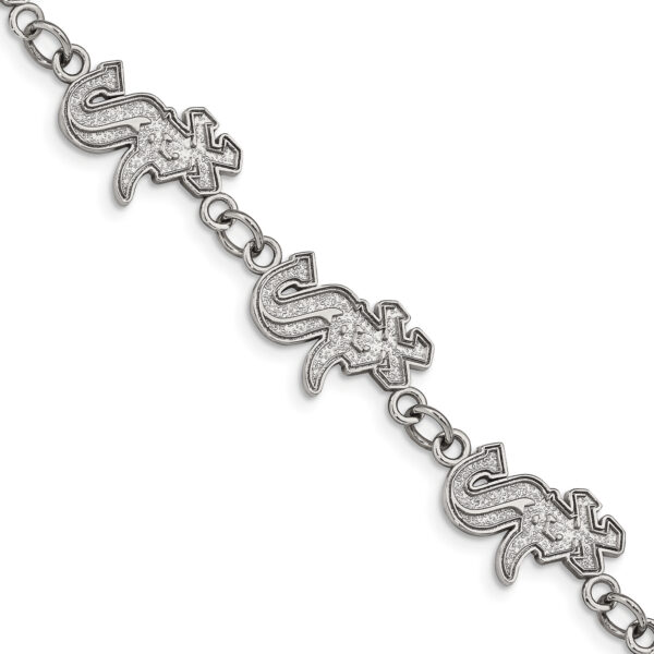 Women's Chicago White Sox Logo Bracelet with Extension - Image 6