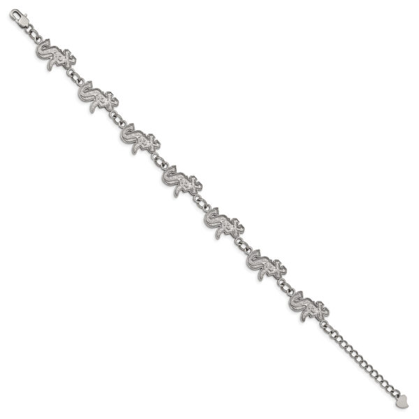 Women's Chicago White Sox Logo Bracelet with Extension - Image 7