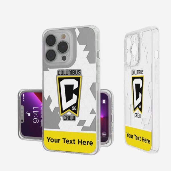 Columbus Crew Personalized Endzone Plus Design iPhone Clear Case