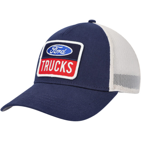 Men's American Needle Navy Ford Trucks Twill Valin Patch Snapback Hat