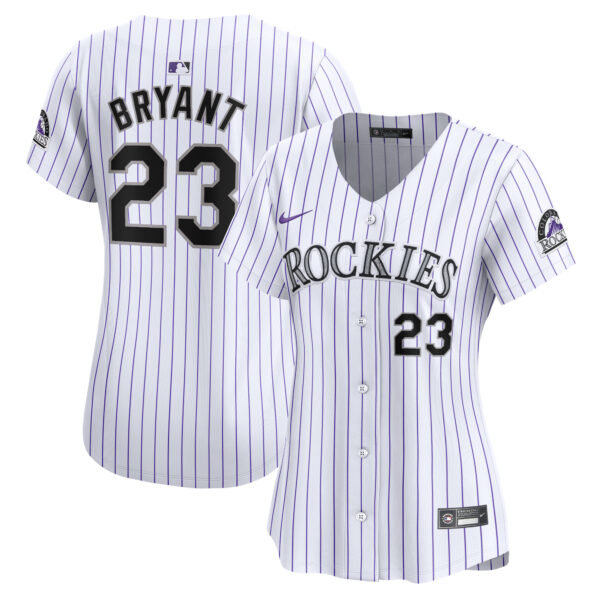 Women's Nike Kris Bryant White Colorado Rockies Home Limited Player Jersey - Image 5