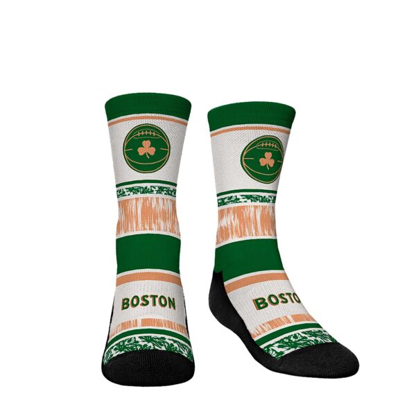 Youth Rock Em Socks  Boston Celtics 2023/24 City Edition Three-Pack Crew Socks Set - Image 8