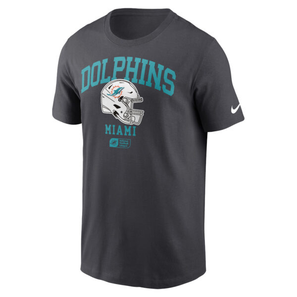 Men's Nike Anthracite Miami Dolphins Helmet Essential T-Shirt - Image 6