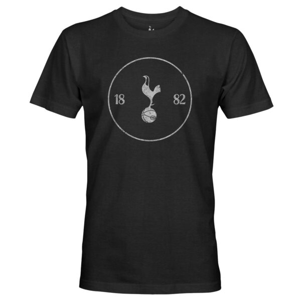 Men's 1863FC  Black Tottenham Hotspur Mono Crest Slub T-Shirt - Image 6