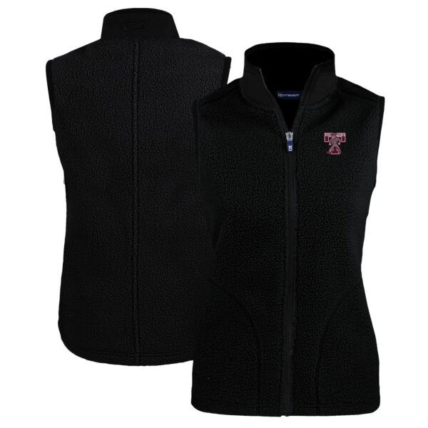 Women's Cutter & Buck  Black Texas A&M Aggies Vault Cascade Eco Sherpa Fleece Vest - Image 2